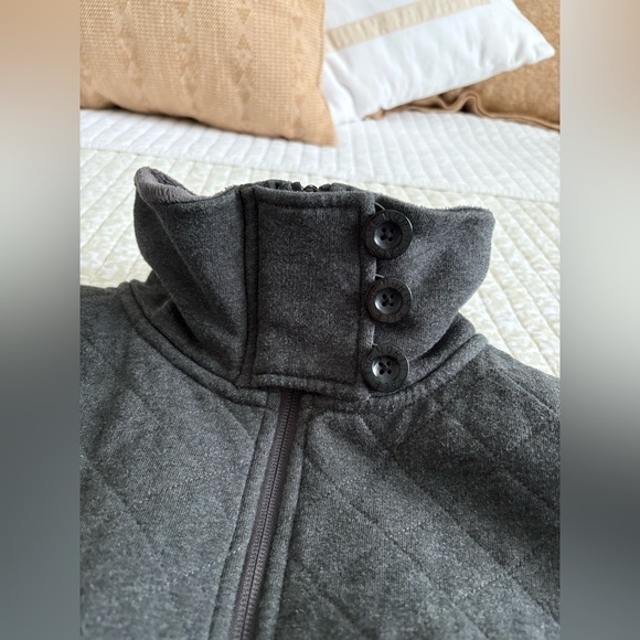The ﻿Northface Quilted Oso Fleece Tunic Jacket Coat | Charcoal Gray | Size M - Picture 11 of 16